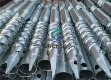 Nền móng vít xoắn ốc HDG cho hệ thống lắp đặt có rãnh