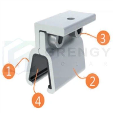 Kẹp năng lượng mặt trời không thâm nhập cho mái kim loại