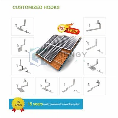 Mái ngói năng lượng mặt trời gắn móc có thể điều chỉnh