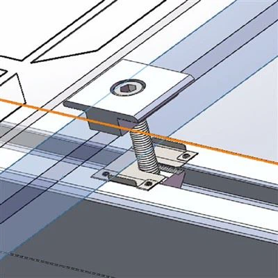 Kẹp giữa phổ quát Đen Anodised
