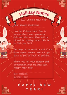 Thông báo ngày lễ:Tết Nguyên Đán 2023