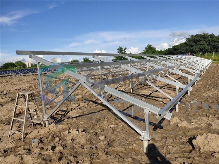 Solar panels Ground mounting structure (3)