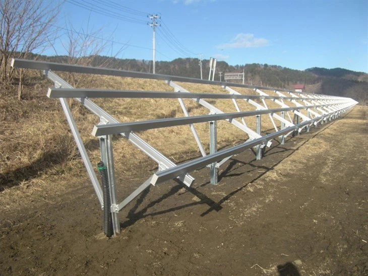 Ground Ramming Pile Solar Mounting System