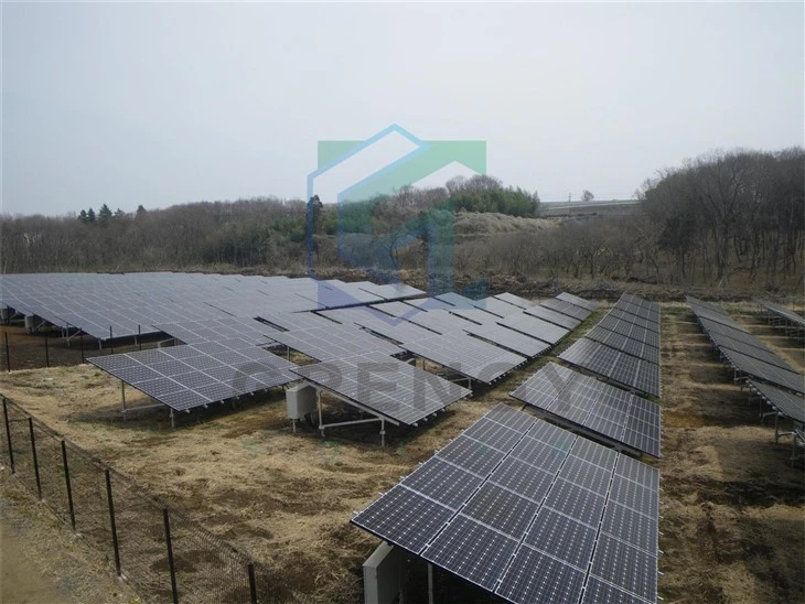 Ground Galvanized Steel Profile Solar Panel Mounting Structure Single Section HDG Steel