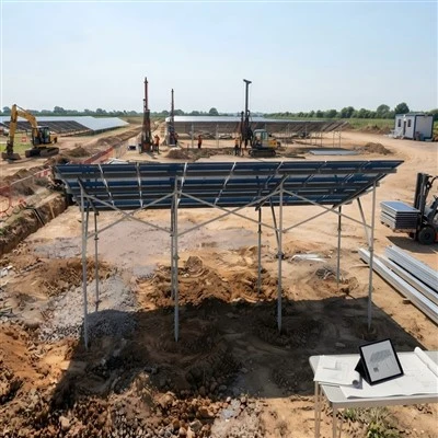 Cấu trúc lắp đặt năng lượng mặt trời bằng nhôm mặt đất