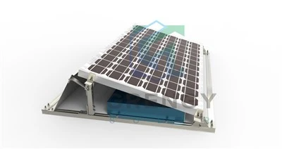 Tấm pin mặt trời gắn trên giá nóc