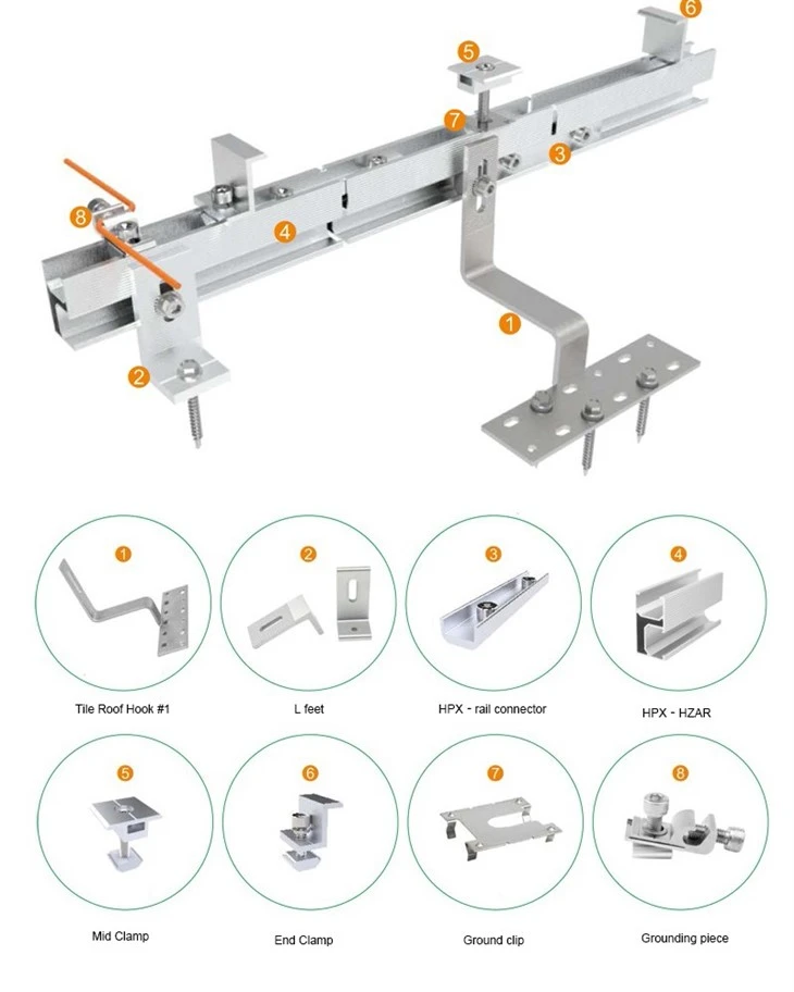 Stainless Adjustable Solar Tile Roof Hook Bracket best