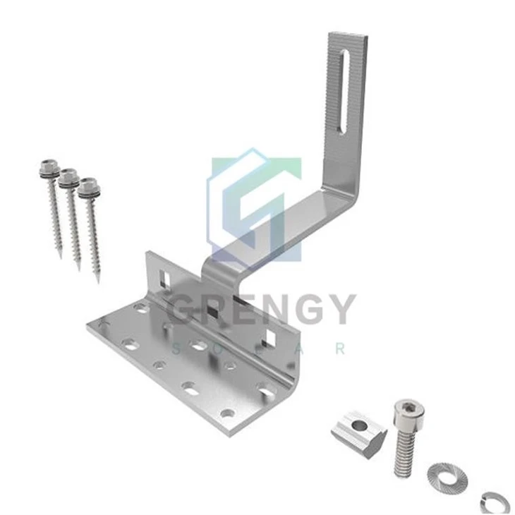 Stainless Adjustable Solar Tile Roof Hook Bracket factory
